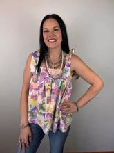 Load image into Gallery viewer, Floral Tie Shoulder Tank Top - PLUS
