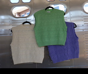 Knit Sweater Vest **3 COLORS**