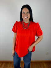 Load image into Gallery viewer, Solid Frill Detail Top **2 COLORS** Restock
