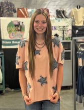 Load image into Gallery viewer, Dusty Pink Denim Star Top **PLUS**
