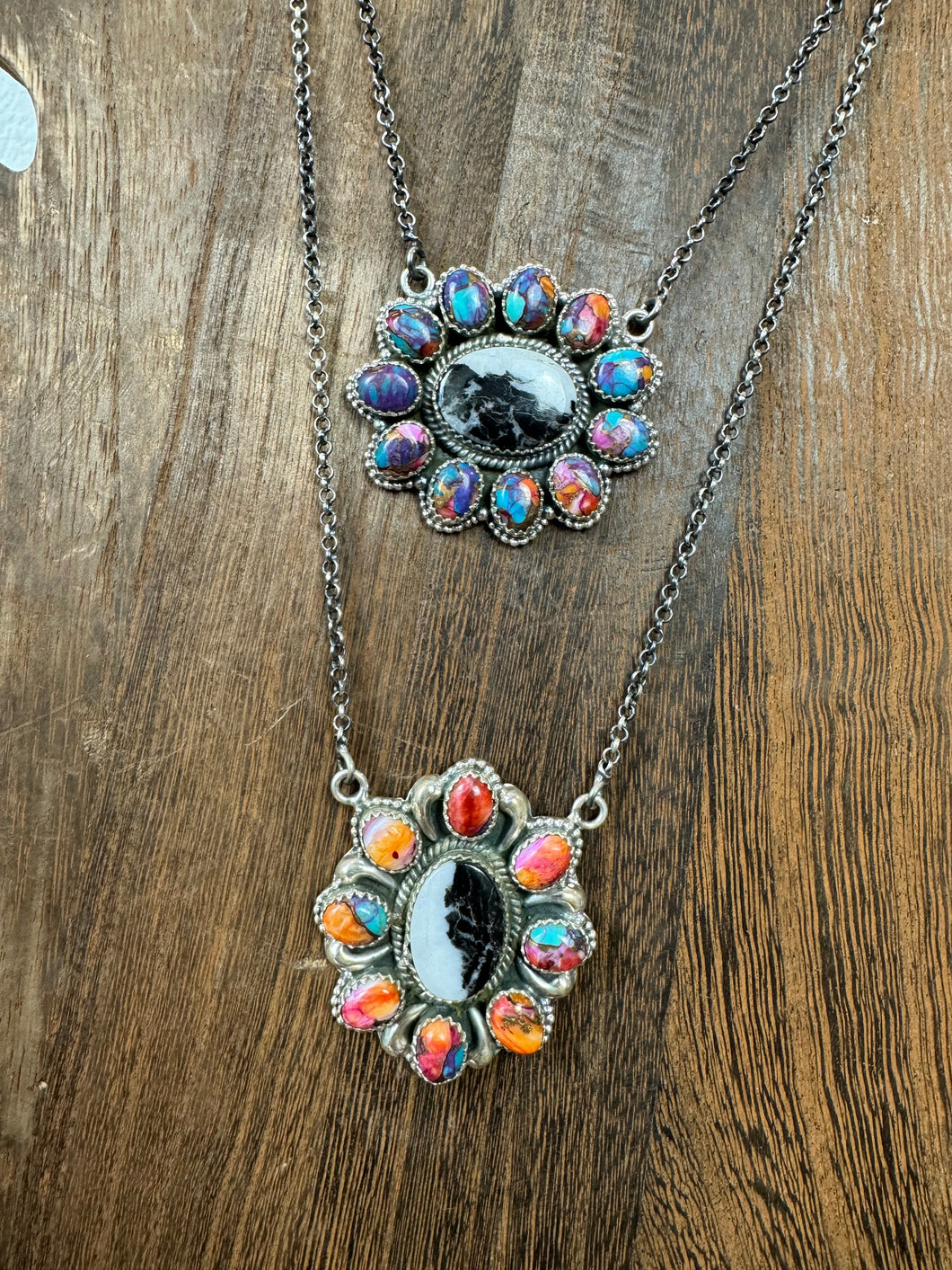 Multi Stone Necklace “2 OPTIONS** 18”