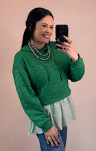 Load image into Gallery viewer, Textured Twofer Hoodie **2 COLORS**
