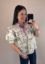 Load image into Gallery viewer, Lime Floral Top
