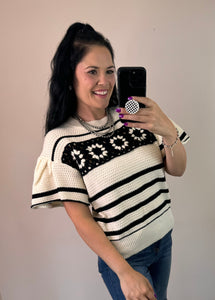 Granny Square Sweater Top