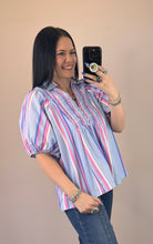Load image into Gallery viewer, Blue Striped Top
