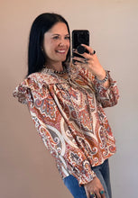 Load image into Gallery viewer, Paisley Mixed Top **2 COLORS**
