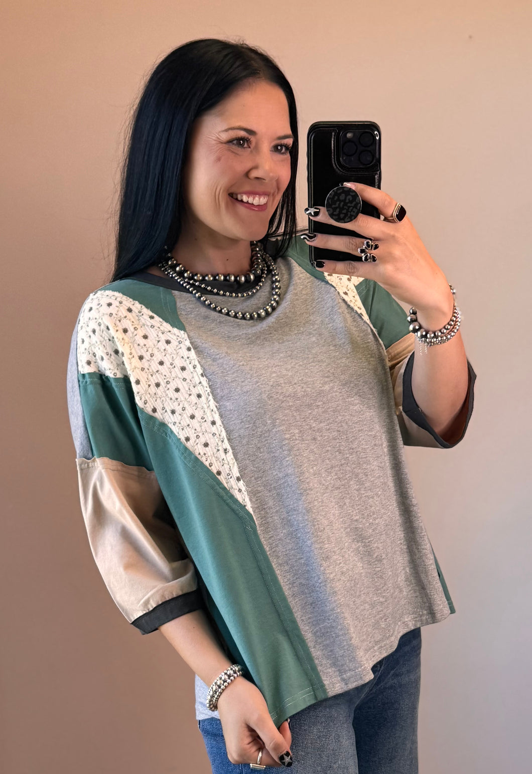 Floral Panel Top **2 COLORS** - PLUS