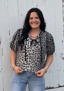 Leopard Tie Top **2 COLORS**