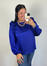 Load image into Gallery viewer, Royal Ruffle Shoulder Top
