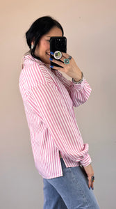 Striped Button Down Top **3 COLORS**
