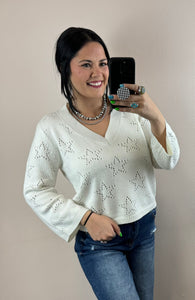 Ivory Star Sweater