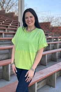 Apple Green Washed Top