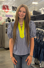 Load image into Gallery viewer, Gingham Contrast Top **3 COLORS**
