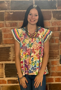Multicolor Floral Top