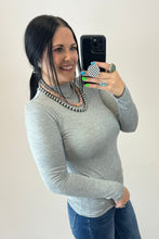 Load image into Gallery viewer, Jersey Stitched Mock Neck Top **4 COLORS**
