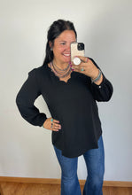 Load image into Gallery viewer, Scallop V Neck Top **4 COLORS**
