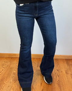 Dark Wash Trouser Hem Flare KanCan Jeans - PLUS RESTOCK