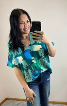 Load image into Gallery viewer, Teal Multi Print Top
