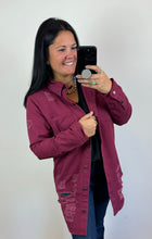 Load image into Gallery viewer, Distressed Denim Shacket **2 COLORS**

