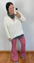 Load image into Gallery viewer, Ivory Waffle Sweater - PLUS
