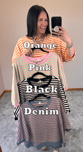 Striped Oversized Top **4 COLORS** - PLUS