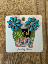 Load image into Gallery viewer, Turquoise Flower Earrings **2 COLORS**
