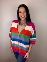 Load image into Gallery viewer, Multi Color Striped Cardigan
