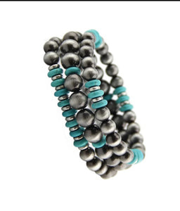 3 Strand Navajo Pearl And Turquoise Bracelet Pack