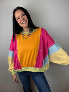 Oversized Colorblock Pullover