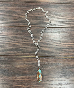 24” Lariat Gemstone Necklace