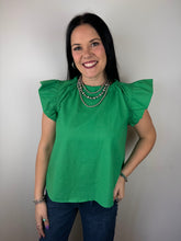 Load image into Gallery viewer, Classic Ruffled Sleeve Top **2 COLORS**
