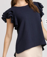 Load image into Gallery viewer, Layered Ruffle Sleeve Top **3 COLORS** - PLUS
