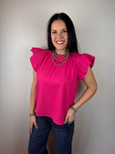 Load image into Gallery viewer, Classic Ruffled Sleeve Top **2 COLORS** - PLUS
