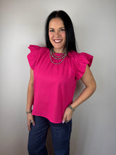 Load image into Gallery viewer, Classic Ruffled Sleeve Top **2 COLORS**
