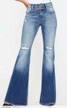 Load image into Gallery viewer, Distressed Super Flare KanCan Jeans

