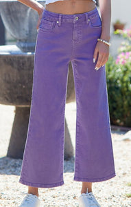 Purple Cropped Special A Jeans - PLUS