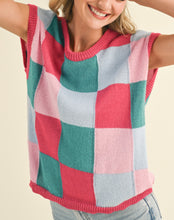 Load image into Gallery viewer, Multi Color Checkered Sweater Vest **2 COLORS**
