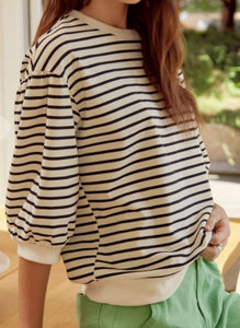 Striped 3/4 Sleeve Top **2 COLORS** RESTOCK