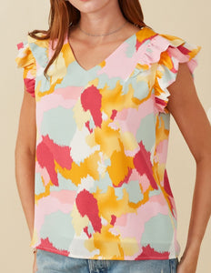 Abstract Print Top