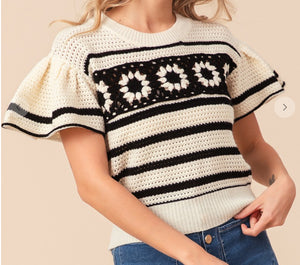 Granny Square Sweater Top