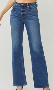 Straight Leg Risen Jeans