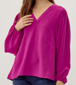 Solid V Neck Top **4 COLORS**