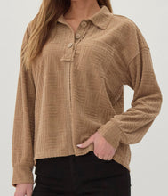 Load image into Gallery viewer, Textured Collared Pullover **3 COLORS**
