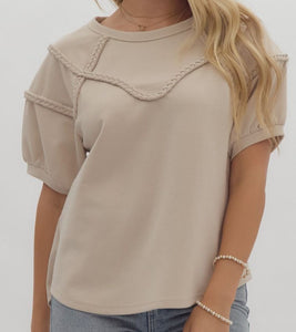 Braided Detail Top **2 COLORS**