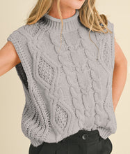 Load image into Gallery viewer, Chunky Cable Knit Sweater Vest **2 COLORS**
