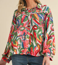 Load image into Gallery viewer, Multicolor Printed Button Up Top **2 COLORS**
