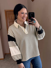 Load image into Gallery viewer, Striped Collared Top
