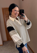 Load image into Gallery viewer, Striped Collared Top
