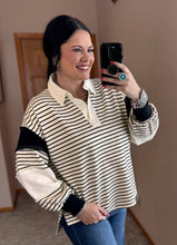 Load image into Gallery viewer, Striped Collared Top
