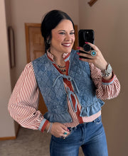 Load image into Gallery viewer, Denim Quilted Vest **2 COLORS**
